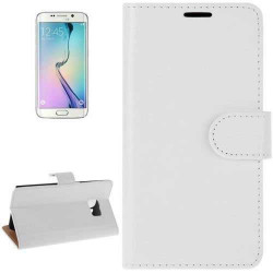 Etui cuir portefeuille blanc pour SAMSUNG GALAXY S6