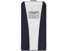 Coque cuir originale blanche et bleue ASTON MARTIN pour iPhone 5 et 5S