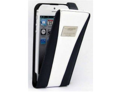 Etui cuir originale blanche et bleue ASTON MARTIN pour iPhone 5 et 5S
