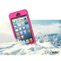 Coque ETANCHE originale DRYWAY rose pour iPhone 5 et 5S