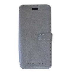 Etui portefeuille originale STARCLIPPERS en cuir gris pour iPhone 6