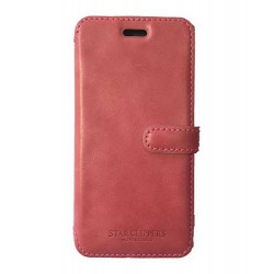 Etui portefeuille originale STARCLIPPERS en cuir rose pour iPhone 6