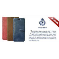 Etui portefeuille originale STARCLIPPERS en cuir gris pour iPhone 6