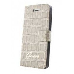 Etui Folio Guess beige effet croco iPhone 5C