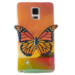 Coque PAPILLON 3D pour SAMSUNG GALAXY NOTE 4