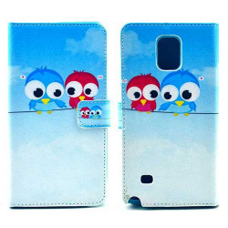 Etui cuir portefeuille BIRD pour SAMSUNG GALAXY NOTE 4