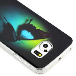 Coque souple PAPILLON NOIR pour Samsung Galaxy S6