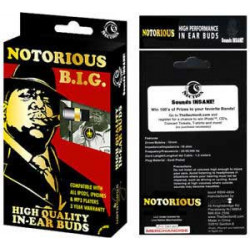 Ecouteurs high performance NOTORIOUS BIG pour Telephones et lecteurs multimedia