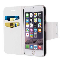 Housse Etui cuir Folio blanc iPhone 6