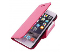 Housse Etui cuir Folio rose iPhone 6