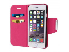 Housse Etui cuir Folio rose iPhone 6