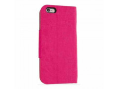Housse Etui cuir Folio rose iPhone 6
