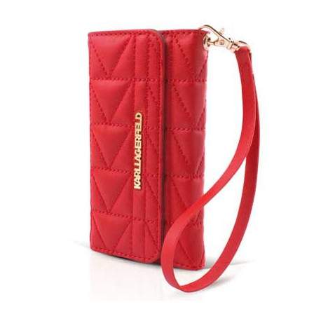 Etui Folio Matelassé rouge Porte Cartes Karl Lagerfeld IPhone 5/5S