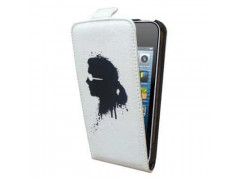 Etui Rabat Cuir Blanc Licence Karl Lagerfeld pour I-Phone 5/ 5S