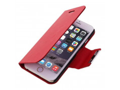 Housse Etui cuir Folio rouge iPhone 6 plus