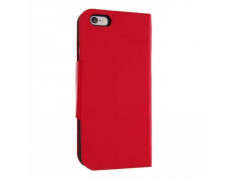 Housse Etui cuir Folio rouge iPhone 6 plus
