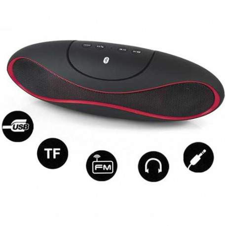 Haut parleurs ALIEN bluetooth noir et rouge pour telephones