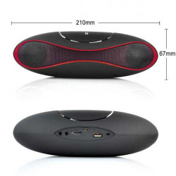 Haut parleurs ALIEN bluetooth noir et rouge pour telephones