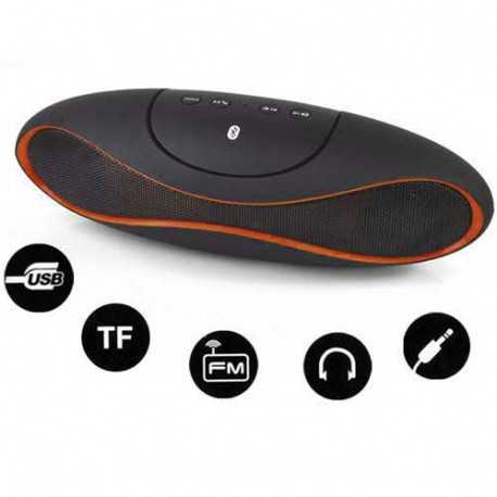 Haut parleurs ALIEN bluetooth noir et orange pour telephones