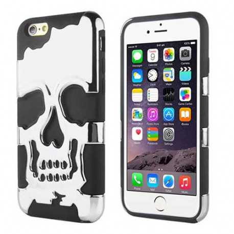 Coque SKULL noire et argent pour iPhone 6 ( 4.7 )