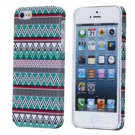 Coque semi rigide GREEN TRIBAL pour iPhone 5 et 5S