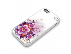 Coque FLEURS MAUVES pour iPhone 5 et 5S