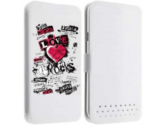 Etui Cuir M LOVE ROCK pour WIKO DARFULL, GOA, OZZY, SUNSET