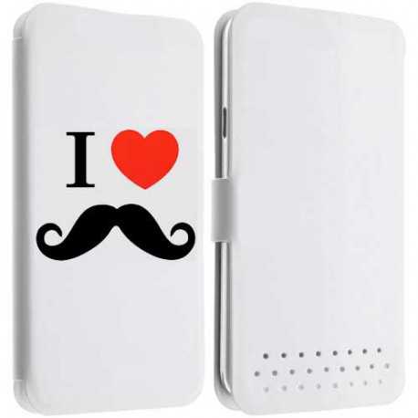 Etui Cuir M MOUSTACHE pour WIKO DARFULL, GOA, OZZY, SUNSET