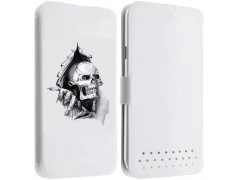 Etui Cuir M SKULL FUN 6 pour WIKO DARFULL, GOA, OZZY, SUNSET