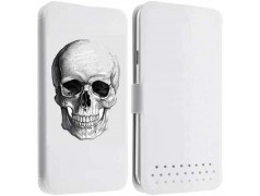 Etui Cuir M SKULL FUN 7 pour WIKO DARFULL, GOA, OZZY, SUNSET