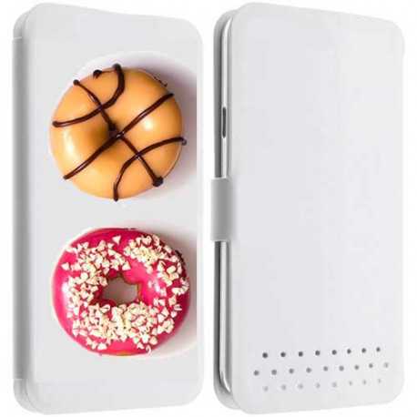 Etui Cuir L DONUT 2 pour WIKO Darkmoon, Birdy, Gateaway, Highway, Pure, Star, Signs, Iggy, Jimmy, Rainbow ...