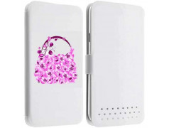 Etui Cuir L SAC A MAIN FLEURS pour WIKO Darkmoon, Birdy, Gateaway, Highway, Pure, Star, Signs, Iggy, Jimmy, Rainbow ...