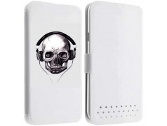 Etui Cuir L SKULL FUN 8 pour WIKO Darkmoon, Birdy, Gateaway, Highway, Pure, Star, Signs, Iggy, Jimmy, Rainbow ...