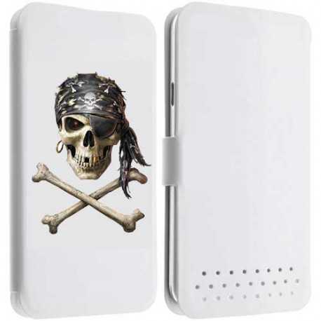 Etui Cuir XL PIRATE pour WIKO Cink Five, Stairway, Dark Side, Ridge Fab