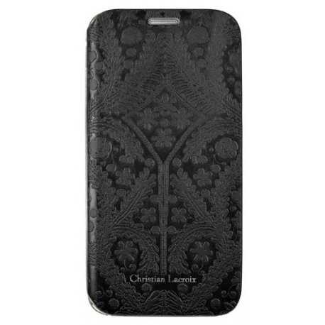 Etui cuir Folio noir Christian Lacroix pour Samsung Galaxy S6