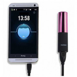 POWER BANK ROUGE A LEVRE LIPMAX 2400mAh rose