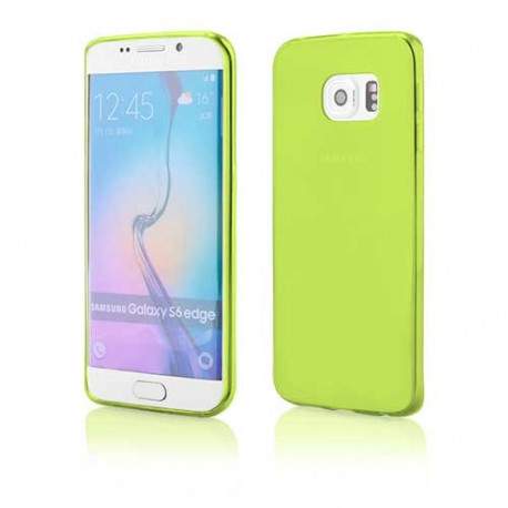 Coque silicone verte pour Samsung Galaxy S6 EDGE