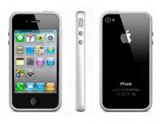Bumper LUXE gris et blanc pour Iphone 4 et 4S