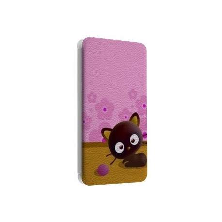 Etui portefeuille cuir CRAZY CAT Samsung Galaxy S2, S6, S6 Edge, S6 Edge + et Alpha