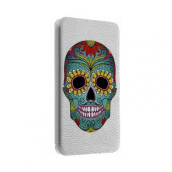 Etui portefeuille cuir MEXICAN SKULL Samsung Galaxy S2, S6, S6 Edge, S6 Edge + et Alpha