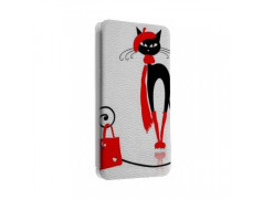 Etui portefeuille cuir WINTER CAT Samsung Galaxy S2, S6, S6 Edge, S6 Edge + et Alpha