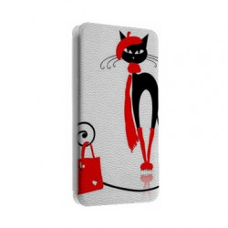 Etui portefeuille cuir WINTER CAT Samsung Galaxy S2, S6, S6 Edge, S6 Edge + et Alpha