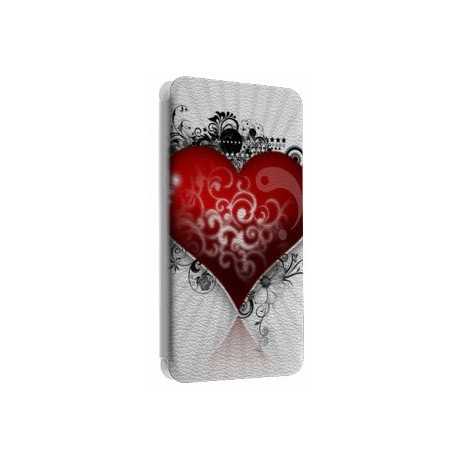 Etui portefeuille cuir COEUR Samsung Galaxy S2, S6, S6 Edge, S6 Edge + et Alpha