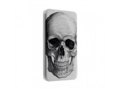 Etui portefeuille cuir SKULL FUN 7 Samsung Galaxy S2, S6, S6 Edge, S6 Edge + et Alpha