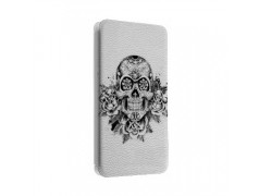 Etui portefeuille cuir SKULL AND ROSES Samsung Galaxy S2, S6, S6 Edge, S6 Edge + et Alpha