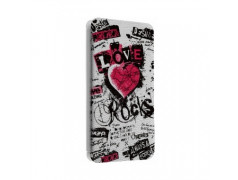 Etui portefeuille cuir LOVE ROCK Samsung Galaxy S2, S6, S6 Edge, S6 Edge + et Alpha