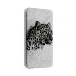 Etui portefeuille cuir LEOPARD Samsung Galaxy S2, S6, S6 Edge, S6 Edge + et Alpha