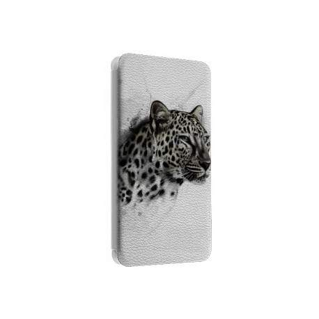 Etui portefeuille cuir LEOPARD Samsung Galaxy S2, S6, S6 Edge, S6 Edge + et Alpha