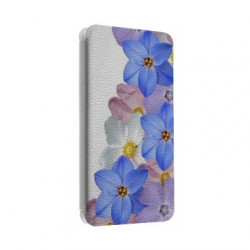 Etui portefeuille cuir FLEURS 3 Samsung Galaxy S2, S6, S6 Edge, S6 Edge + et Alpha