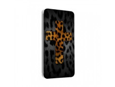 Etui portefeuille cuir CROIX LEOPARD Samsung Galaxy S2, S6, S6 Edge, S6 Edge + et Alpha